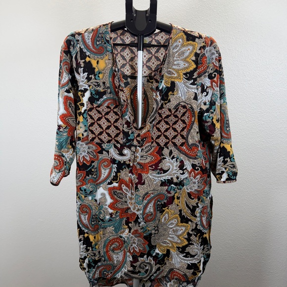 fig and flower Tops - Fig and Flower Paisley Print Tunic - Multicolor